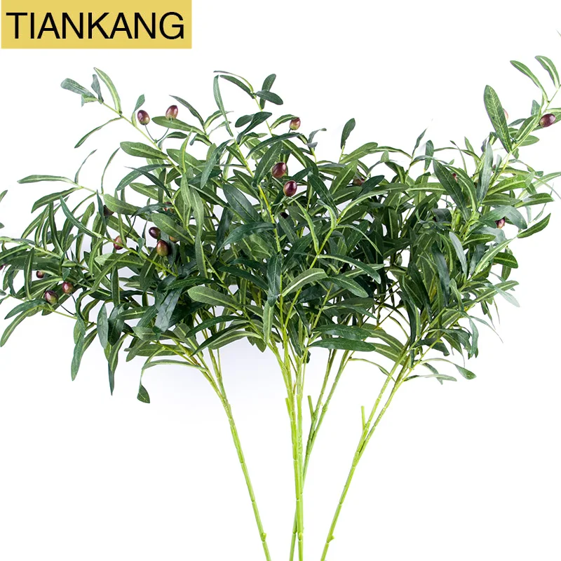 artificial Olive fruit tree branch artificial Olive leaves artificial plants wholesale artificial leaves