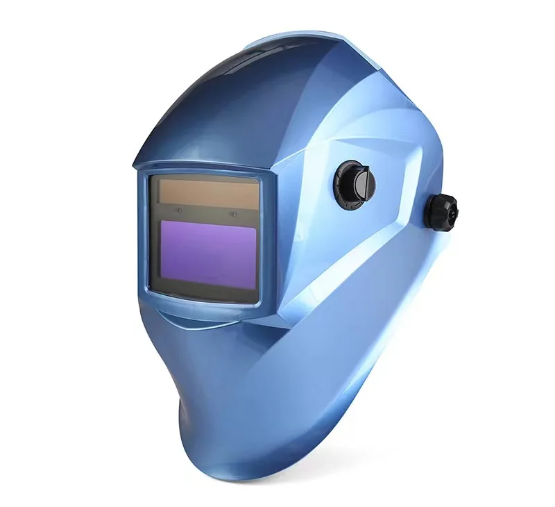 Factory Sell Blue Shark Head-mounted Solar Welding Helmet Adjustable Welding Helmet