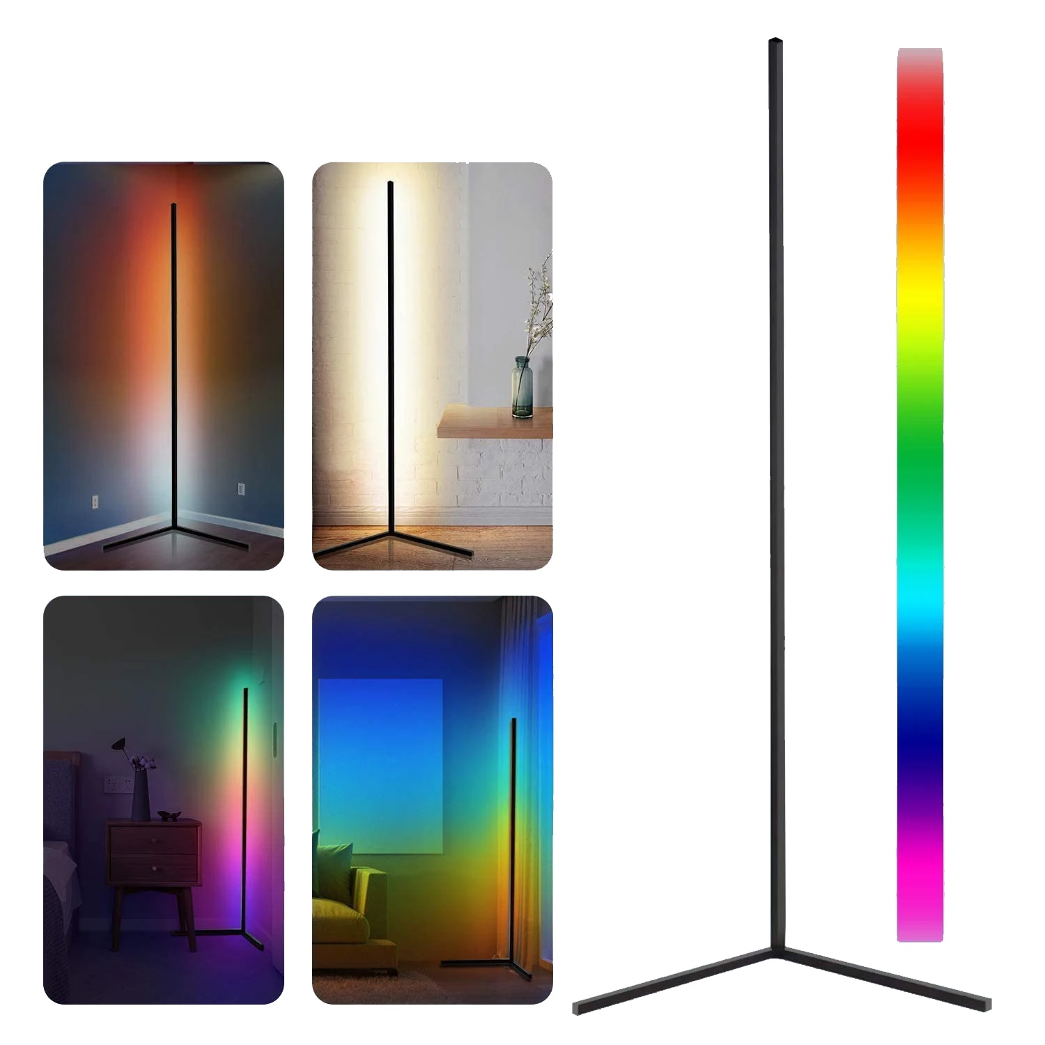 Blind bulk Drop Shipping Minimalist RGBWW Light Remote Control Modern Nordic Europe Tripod LED Corner Floor Lamp