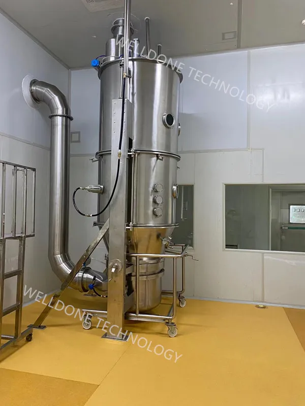 Fluid Fluidized Bed Drying and Granulator with Spray System for Solid Beverage Drinking Powder