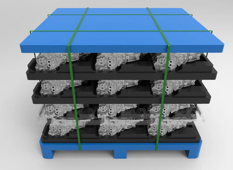 Пластиковый тяжелый калибровочный поддон продукты HDPE большой пластиковый термоформовочный упаковочный