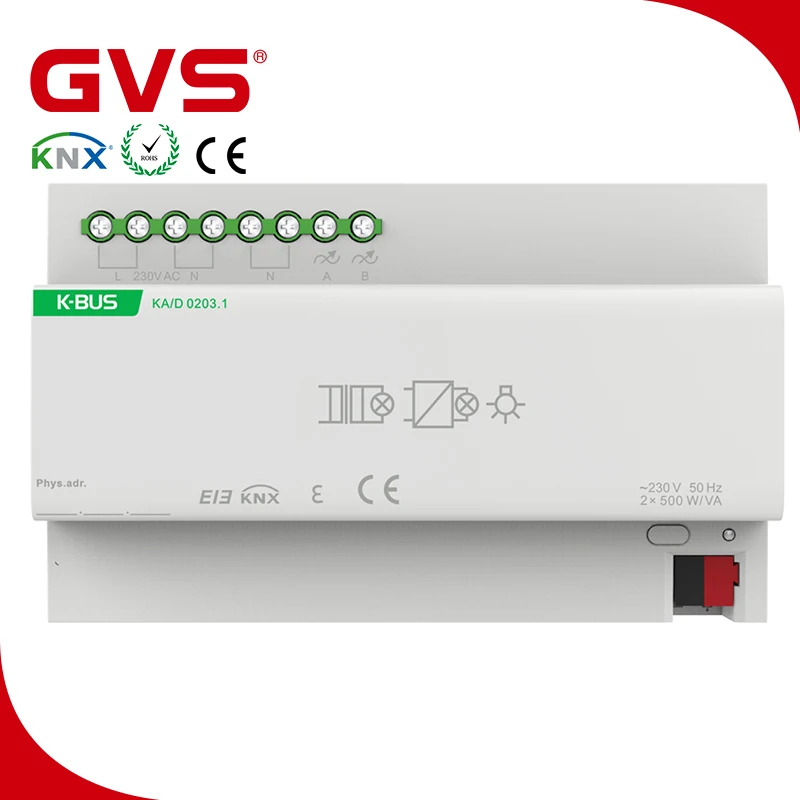 Factory GVS KNX K-bus Smart House Lighting Control System KNX dimmer actuator Actuator Control Module KNX 1-10V Dimmer Actuator