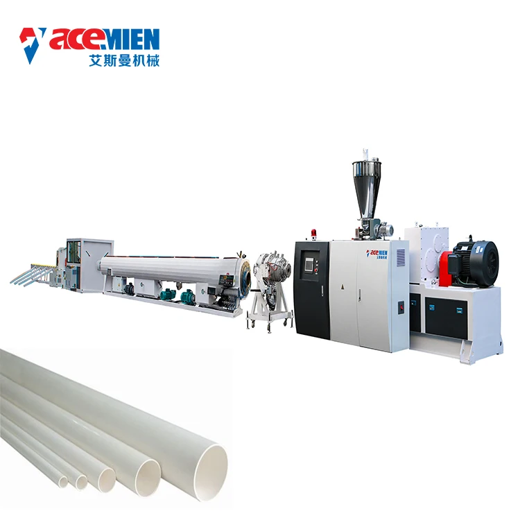 pvc pipe manufacturer extruder machine supplier produce HDPE PP PE PPR single screw pipe production line
