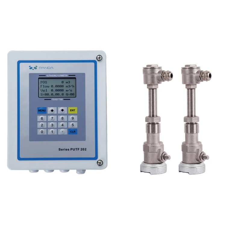 PT100 ultrasonic  Insnsertion type dual channels flow meter 4-20mA and RS485 modbus output