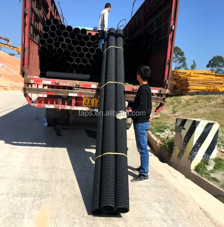 Plastic blind drain ditch Flexible permeable hose Rigid permeable tube pipe