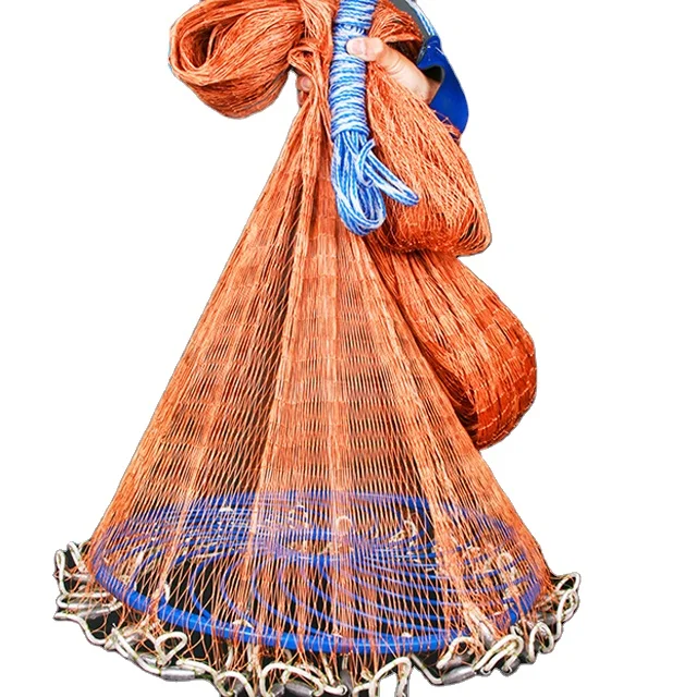 Japan Style Fishing Net Nylon Monofilament Hand Throw Lead Sinker Fishing Cast Nets Small Fishing Cast Nets