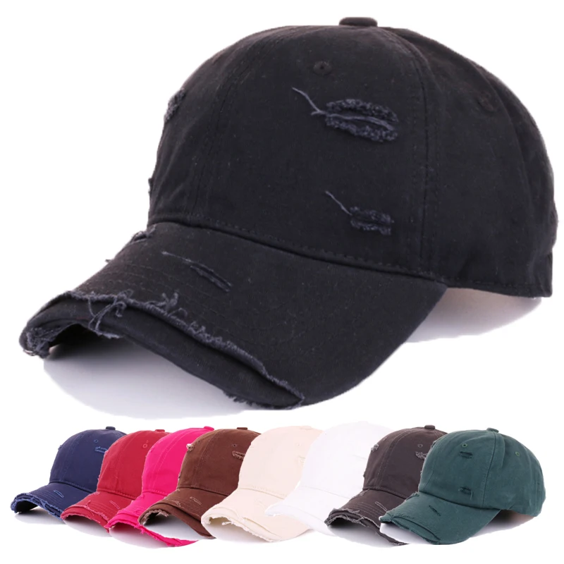 wholesale Washed Baseball Cap New Solid Men Women Unisex Cotton Snapback Caps Hip Hop Vintage sunhat Dad Hat For Man And Woman