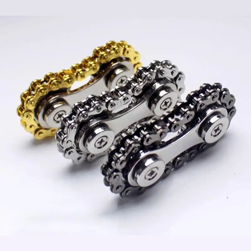 Fidget Toys Bike Chain For Adults Metal Fidget Spinner Toys Anti Stress Anxiety Desk Toy Sprockets Flywheel Fingertip Gyro