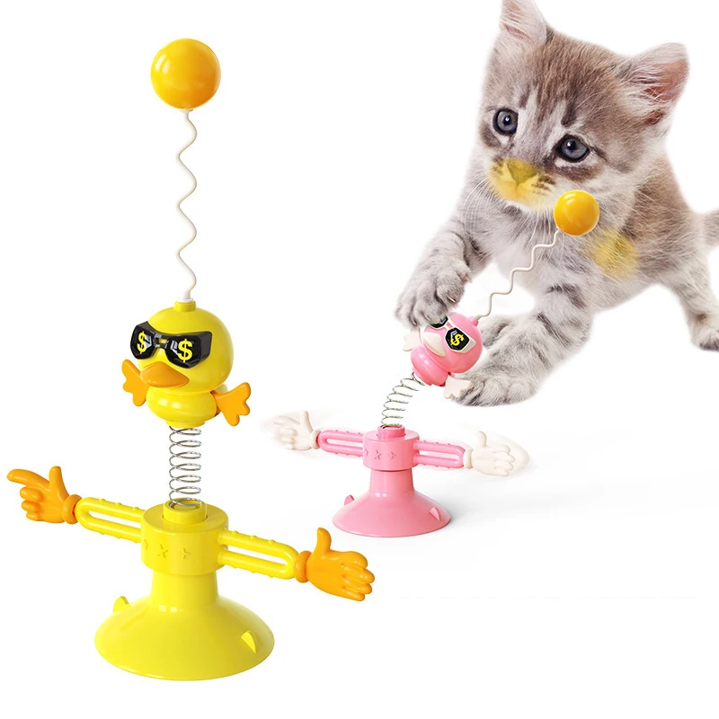 New Arrive Eco Friendly Windmill Turntable Cat Interactive Feather Funny Stick Toys
