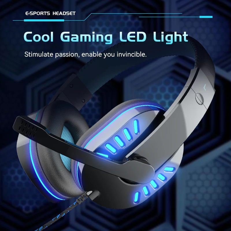 soyto OEM SY755MV factory wholesale wired RGB luminous gaming headsets game headphone with microphone cheap price  for pc ps4