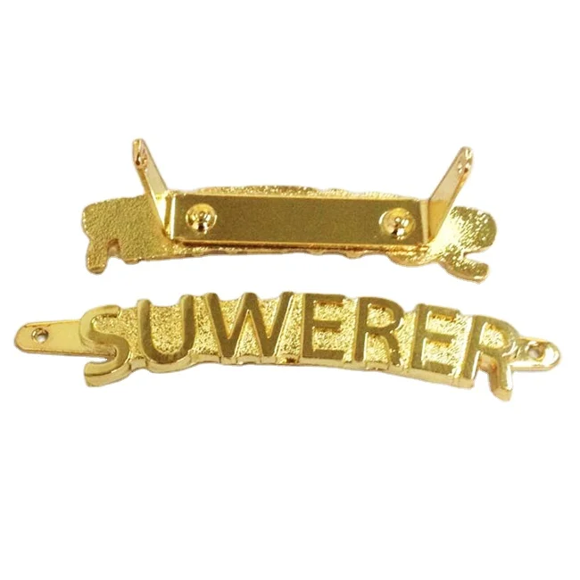 Custom Engraved Metal Brand Logo Label Nautical Style Name Plate for Handbags Coin with Letters Theme