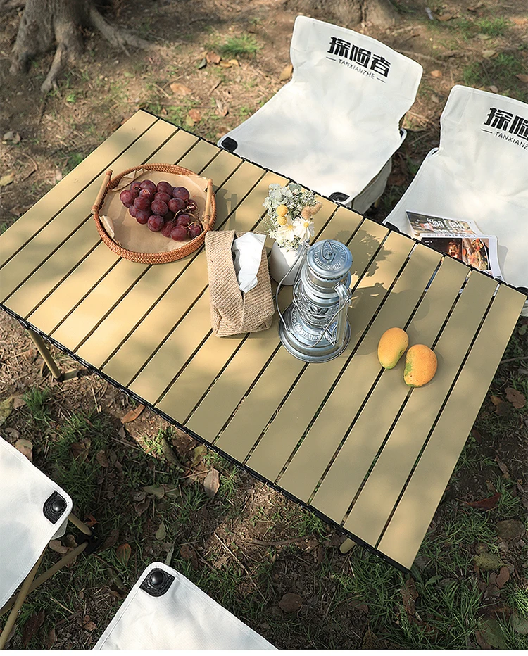 Lightweight Aluminum Folding Table and Chair Set Outdoor Portable Cheap Folding Chair With Carry Bag