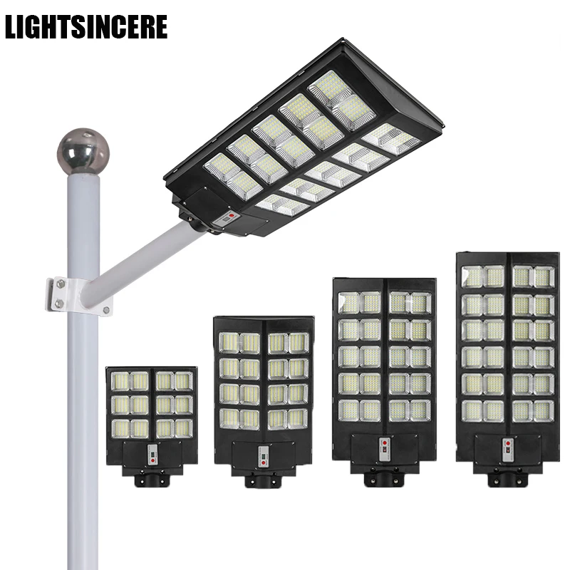 LIGHTSINCERE led solar street lights outdoor waterproof 600 800 1000 1200 watts solar street light 1000w