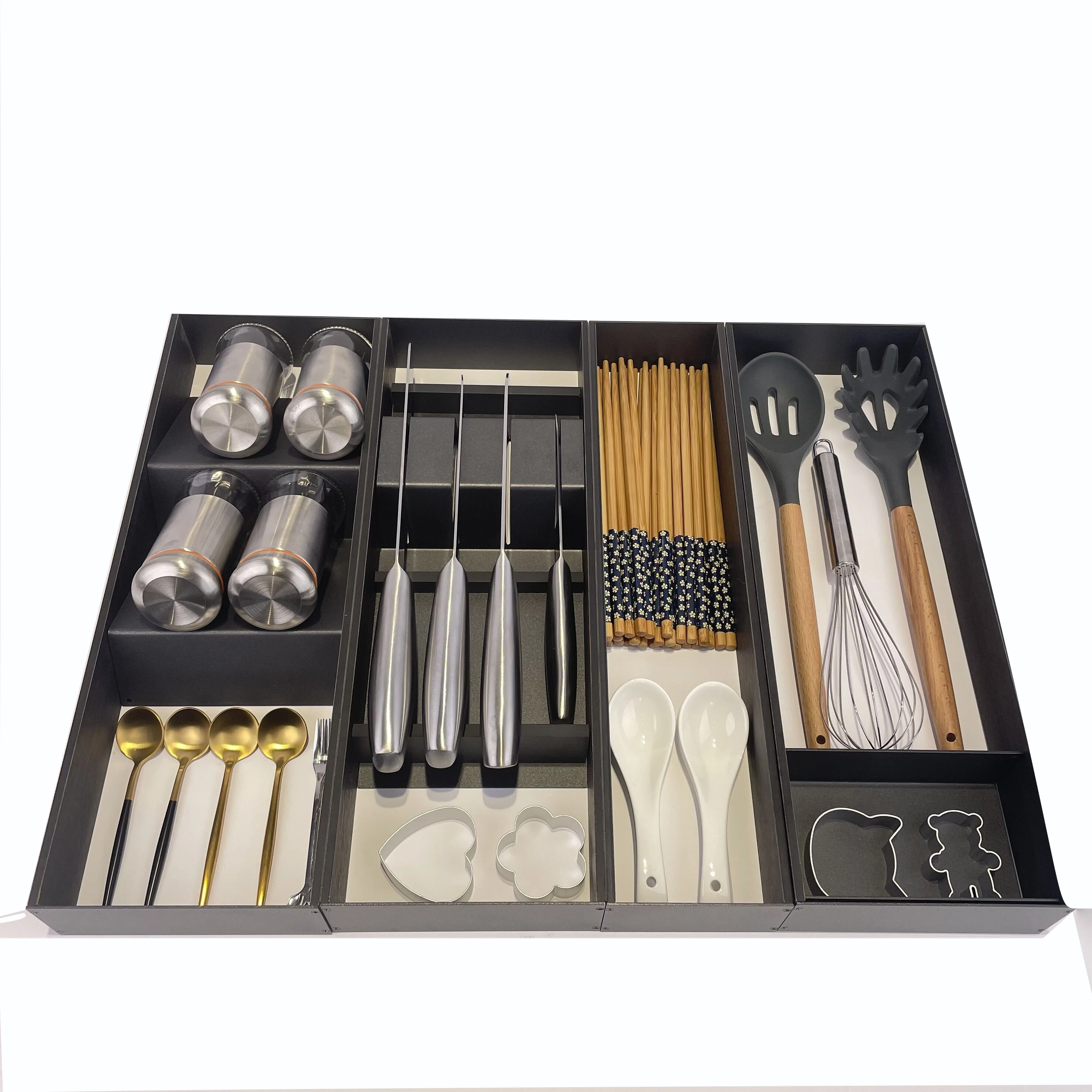 Wholesale kitchen accessories cabinet drawer basket pull out drawers with organizer drawer dividerSQFG600