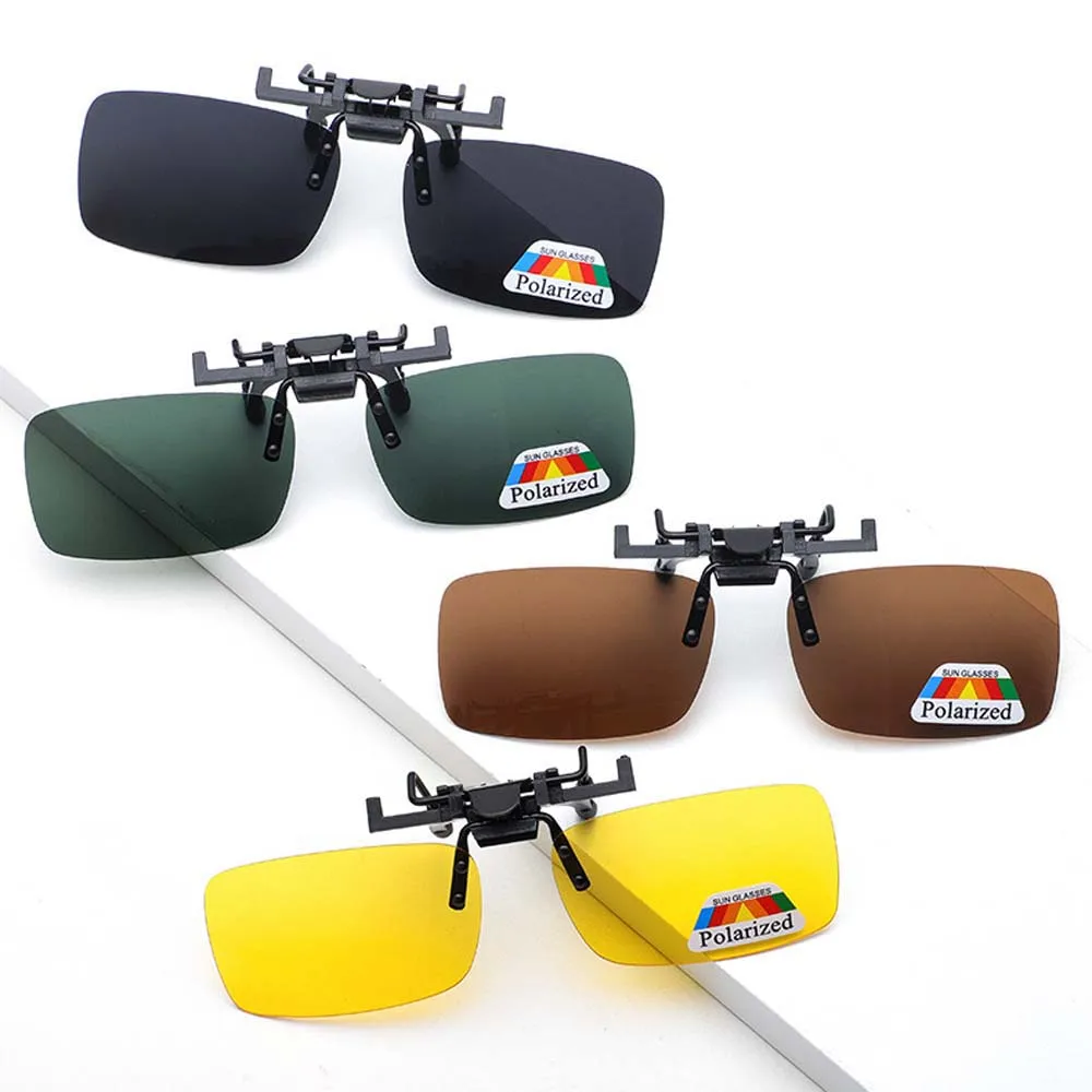 Clip on Flip up Polarized TAC UV400 Lens Sun Glasses Sport Dring Frame Sunglasses