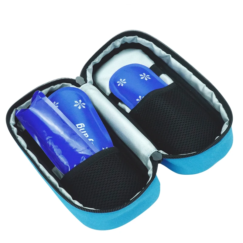 Wholesale travel insulated diabetic medicine cooler soft case insulin cooler travel case with thermometer temperature