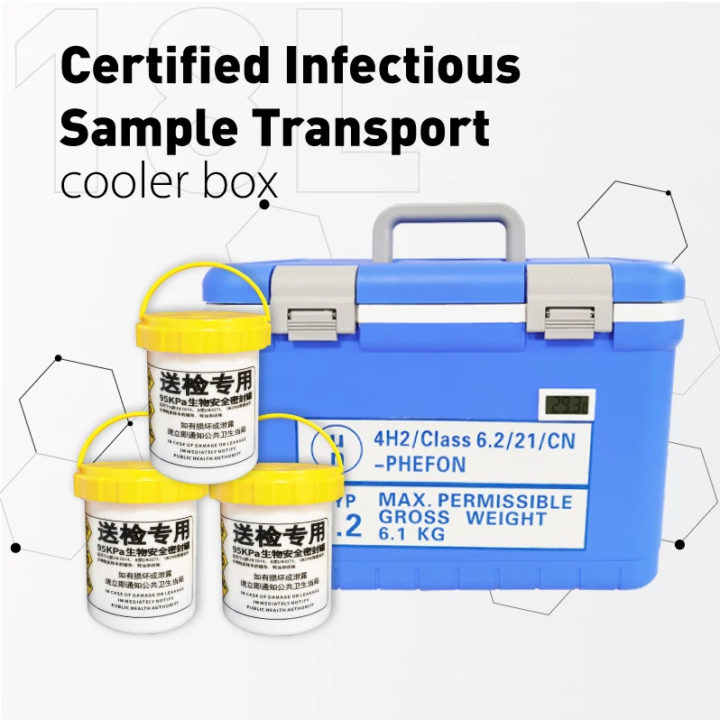 UN3373 Biological Substances Specimen Cold Chain Transport Cooler Box Container 20L cooler box