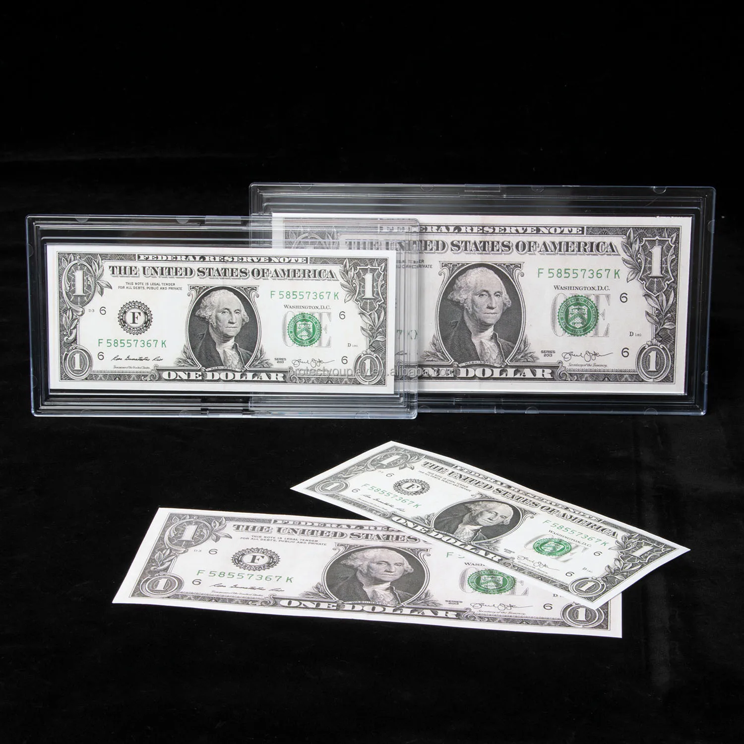 Currency Paper Money Bill Protector Slab Holder for Currency Snaplocks Holder for Large Size Notes