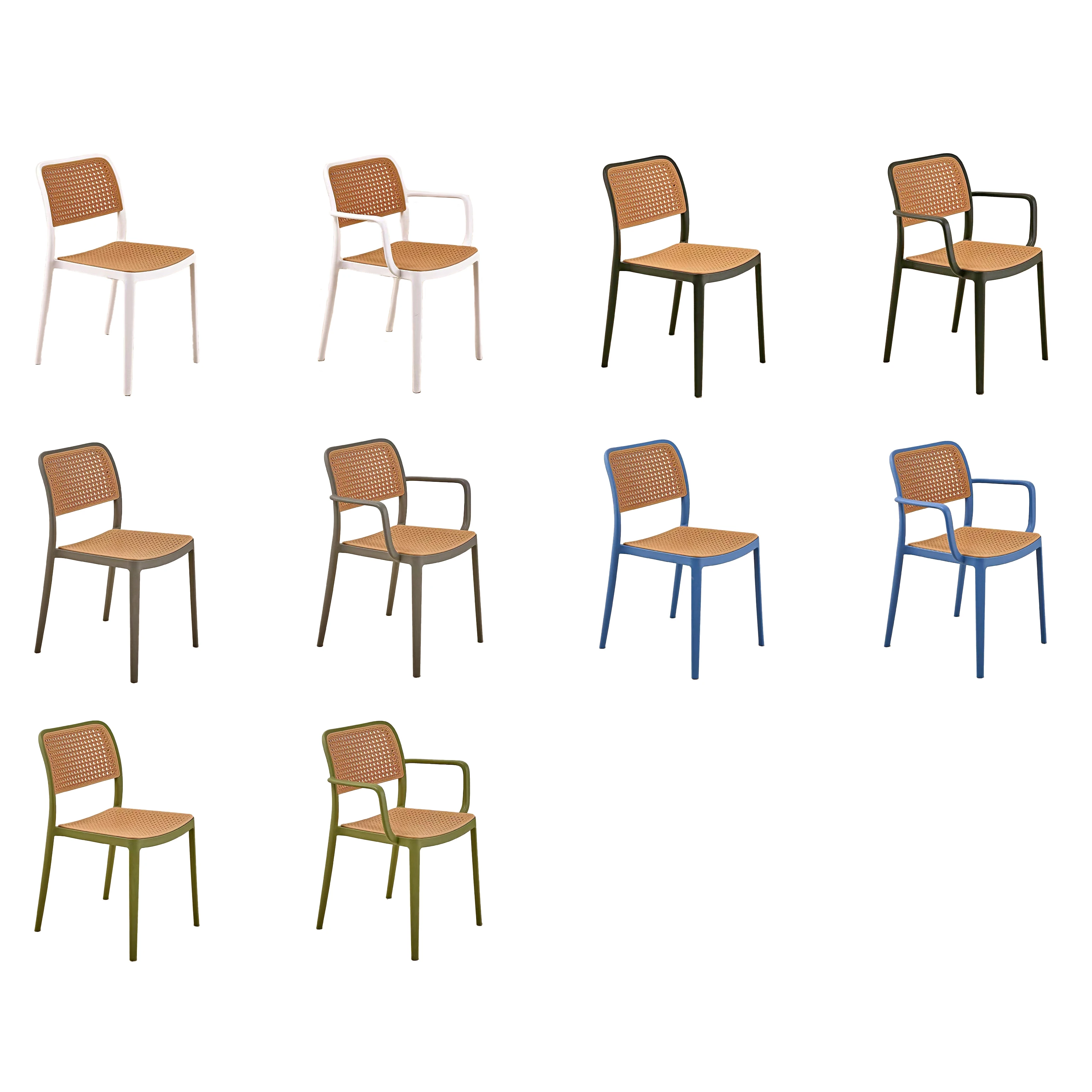 plastic rattan chair dining stackable chairs for cheap sale