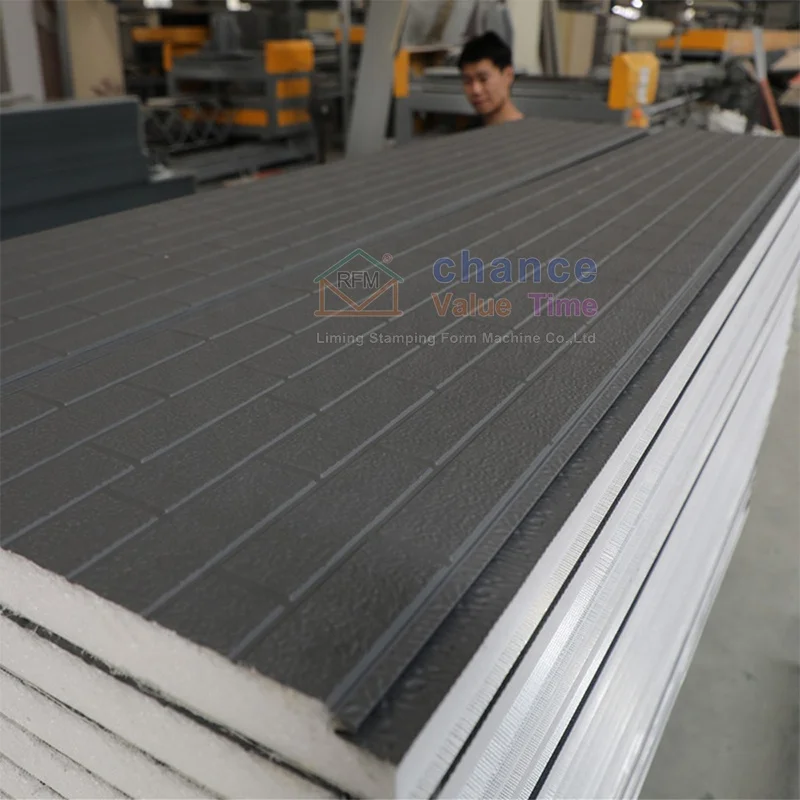 Auto Metal Roof And Wall Sandwich Panel Production Line Roll Forming Machine Rock Wool And Foam Sandwich Sheet Making Machinery