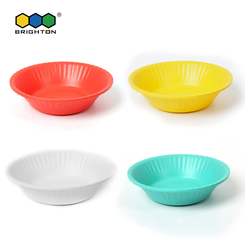 
Unique Origami Style Design stackable melamine janeese salad soup bowl red yellow white green for party 