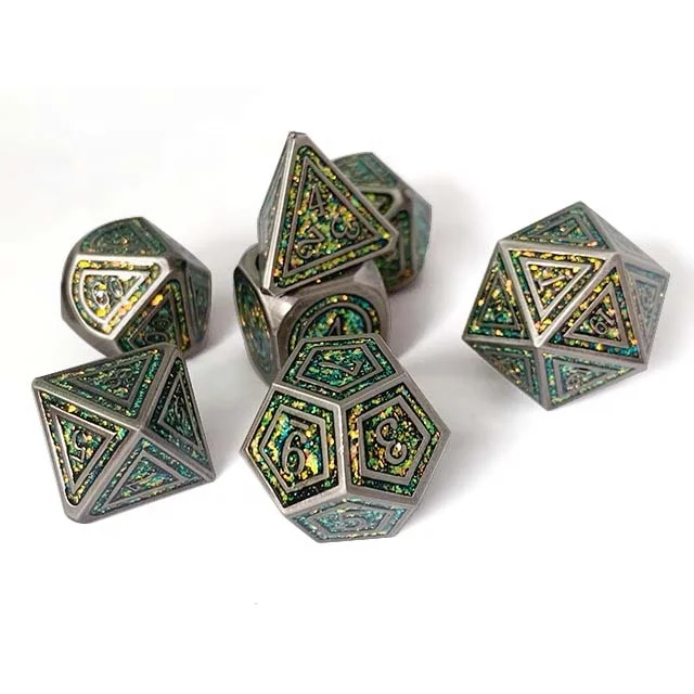  Ролевые многогранные металлические игральные кости