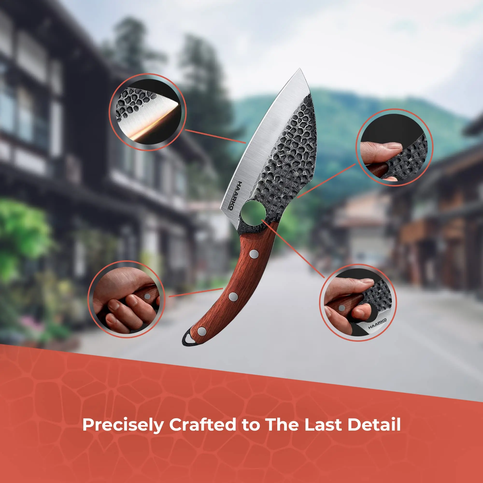 Поварской нож поварской с кожаным футляром, профессиональный супер острый нож для резки мяса из нержавеющей стали в стиле викингов