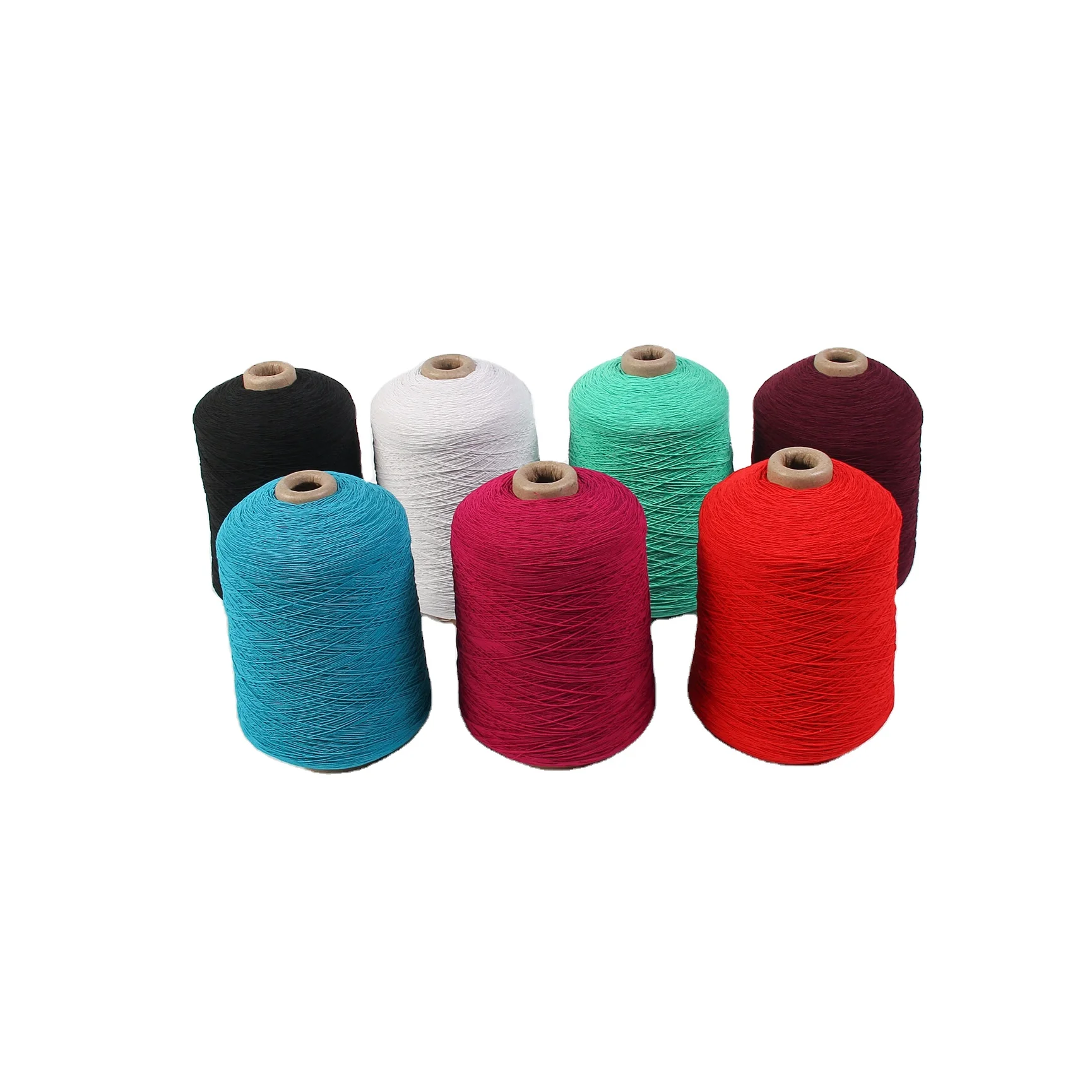 High elasticity low cost and high comfort quality rubber-covered polyester yarns used for knitting products 110/75/75