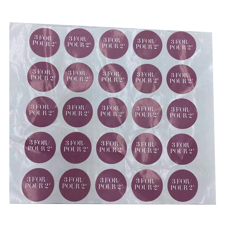 Personalized Custom Printing Vinyl Adhesive Waterproof Sticker Label Skin Care Bottle Round Logo Stickers