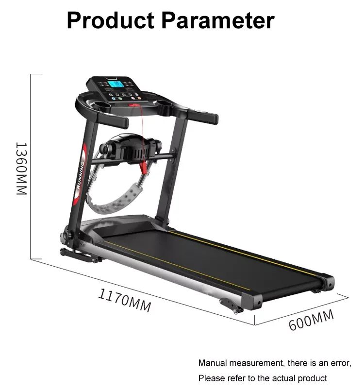 Fitness gym equipment home fitness electric treadmill with spare parts