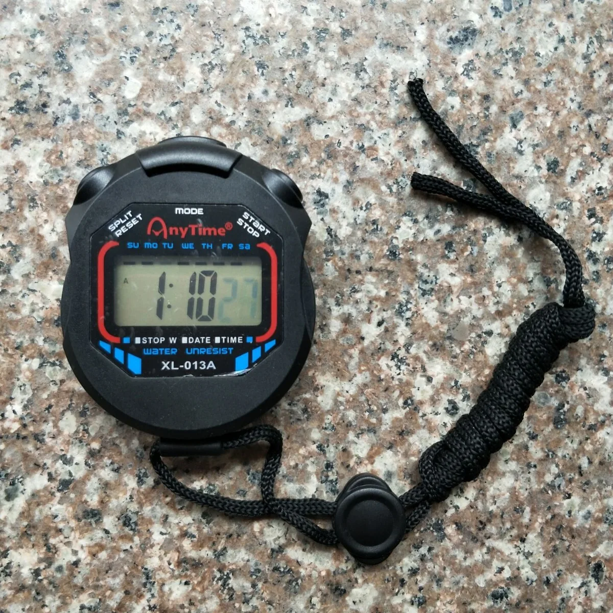 Get-Fit Waterproof Cycling Bike Stopwatch Green Backlight LCD Display with Odometer Speedometer