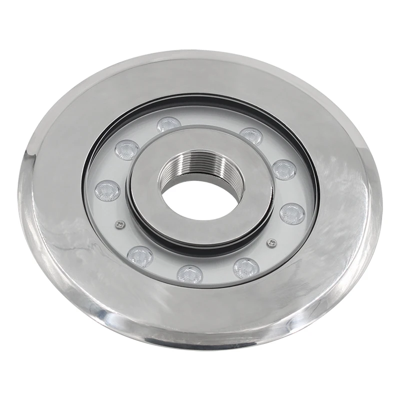 Stainless Steel 316L High Quality 27W DMX RGB ring led fountain light