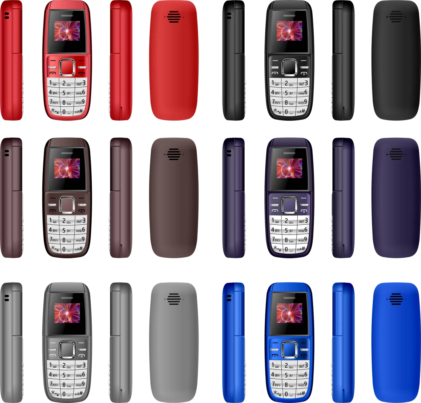 BM200 Mini Keypad Phone Dual-Cards Dual Standby Without Camera 0.66 Inch GSM Quad Band Spare Small Cell Phone for Elderly