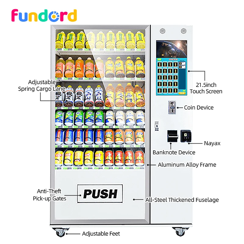 Fundord Snack and Beverage Combo Bottled Water Beer Cold Drink Vending Machine