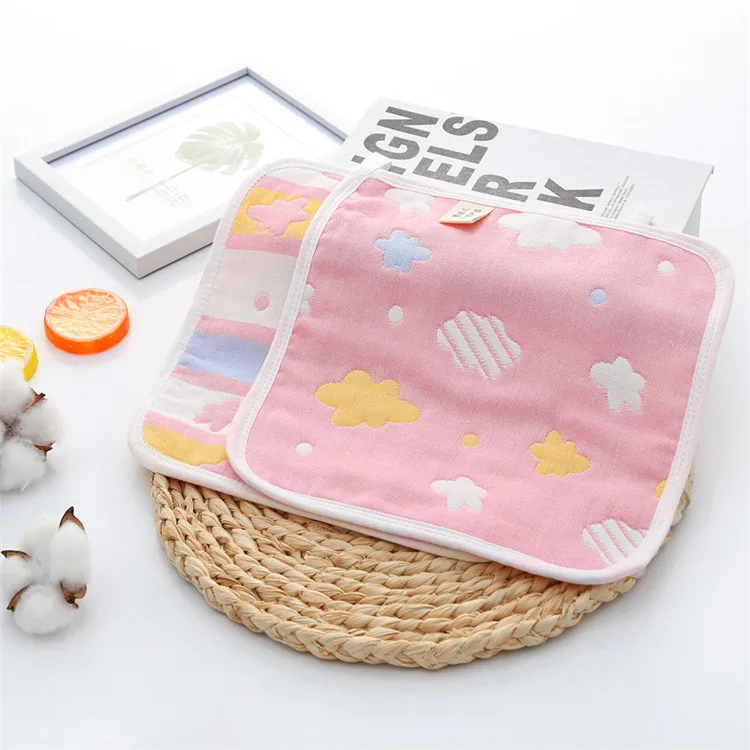 Manufacturer Wholesale Baby Print Dress Up Scarf Baby Care Room Saliva Towel Hand towel