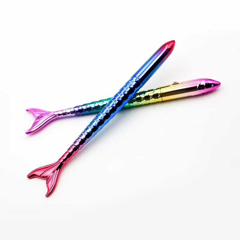 New Kids School Cute Stationery Supplies Colorful Mermaid Shaped Girls Gift Ball Pen Cheap Luxury Ballpoint Pens Wholesale