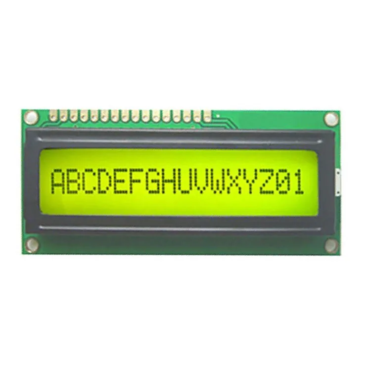 15 лет производства и цена по прейскуранту завода-изготовителя 1601 ЖК-дисплей желто-зеленый и синий 16x1 ЖК-дисплей модуль