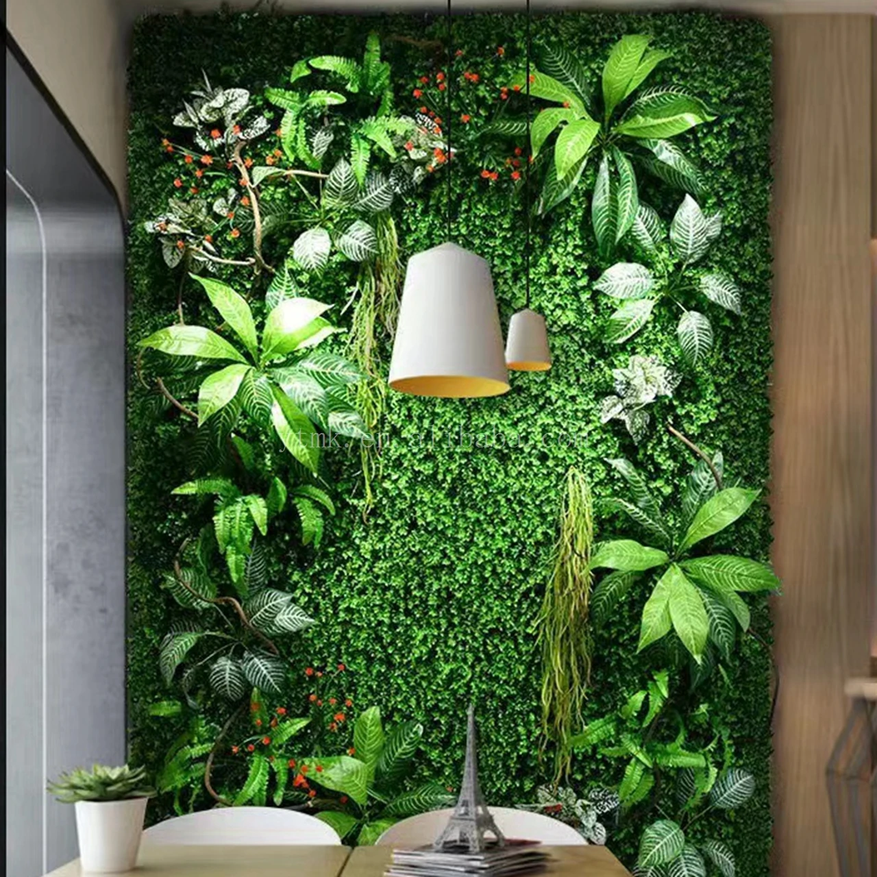 Hot Sale Decorative Plastic Boxwood Hedge Panel Artificial Plants Grass Green Wall for Vertical Garden