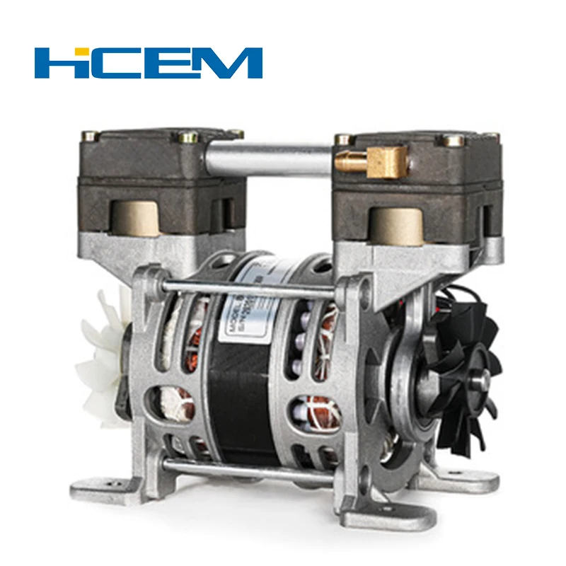 HC80A2 AC Oil free Piston type Double piston vacuum pump can be used cauf   vacuum pump with dental 100w 14L/min@-95kpa