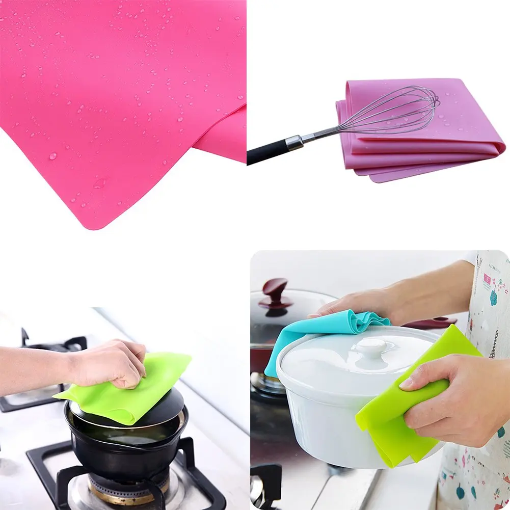 Custom Extra-Large Thicken Non-slip Waterproof Food Grade Silicone Placemats Flexible Table Mat