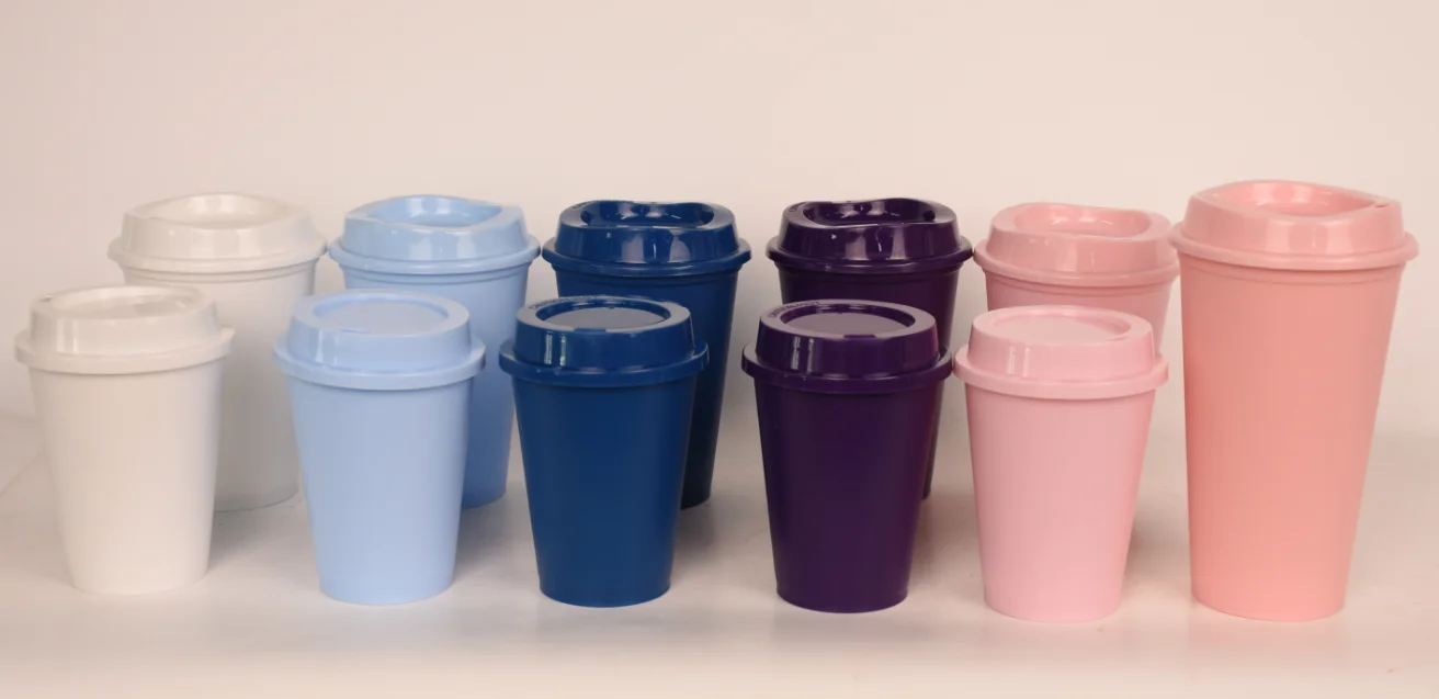 New  Reusable Cups Recyclable Grande 16 OZ Plastic Travel To Go Coffee Cups