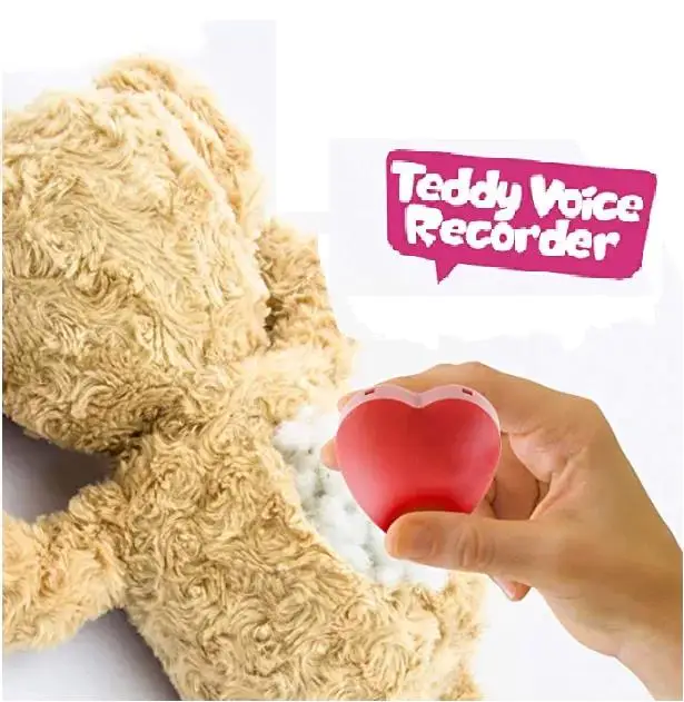 Recordable Voice Recording Box Heartbeat Recorder valentine gift mini toy voice recorder heartbeat bear
