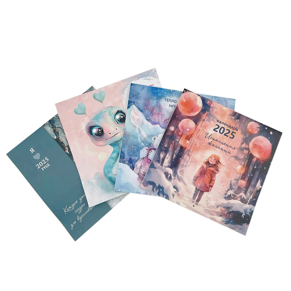 Custom Logo Wire-O Binding 365 Day Inspirational Perpetual Desk Table Calendar