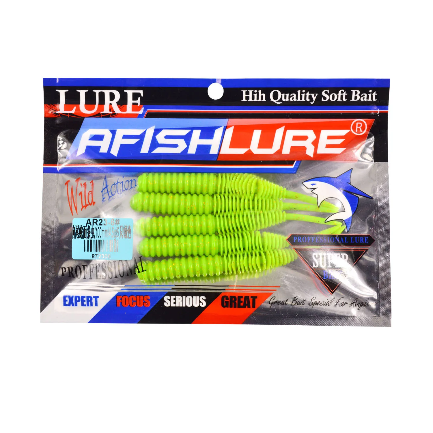 Wholesale 100mm 4.5g 5pcs  straight tail soft Screw Straight Tail Worm soft baits straight tail soft worm lure