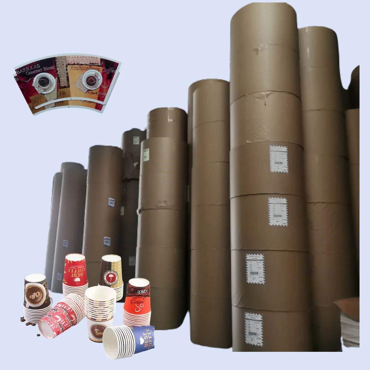 High bulk waterproof PE laminated cardboard for paper cups paper cup raw materials pe coated paper cup  roll