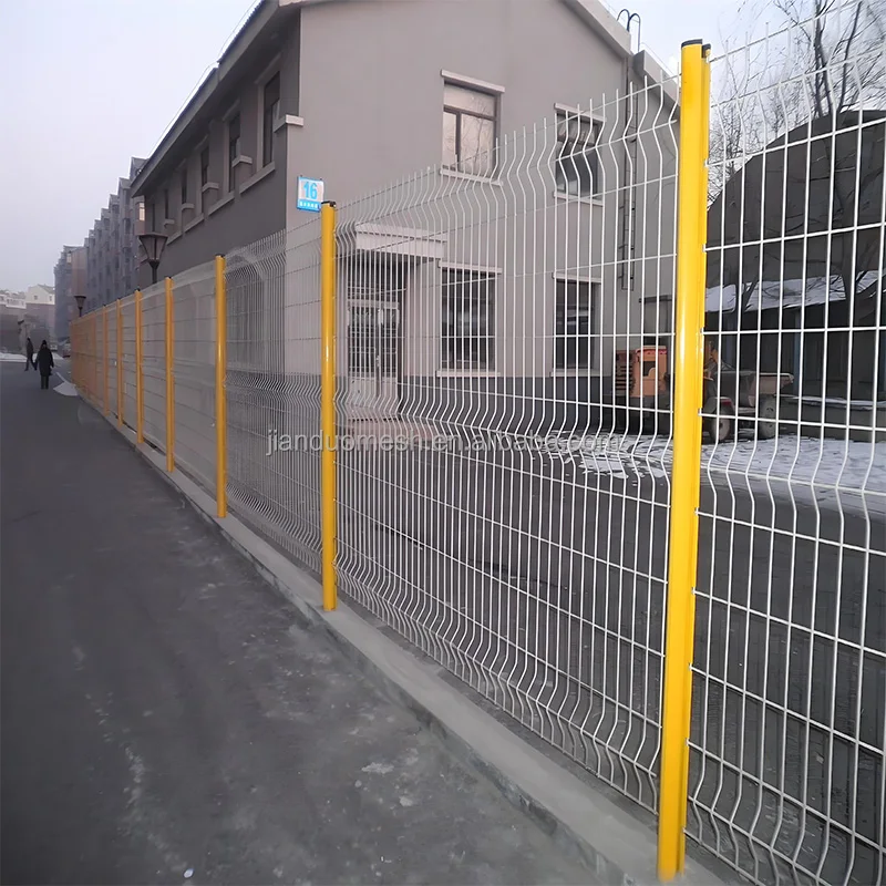 Color Painted Triangle Bending 3D Galvanized Welded Wire Mesh Fence Panels