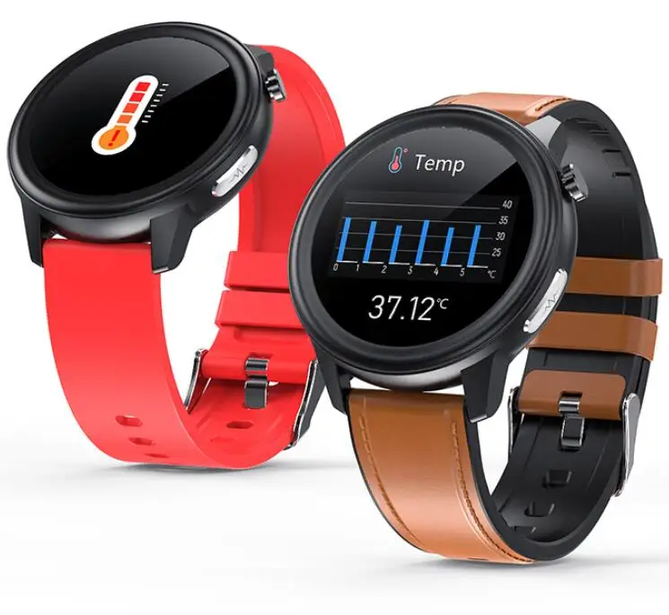 Amazon OEM Customized smart watch Body Temperature ECG PPG blood oxygen health care smart watch E80 smart Bracelet