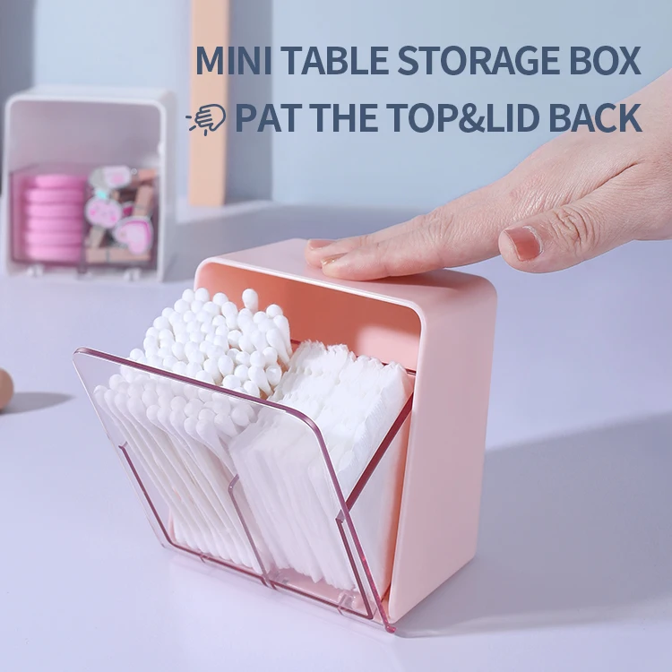 HAIXIN Cute Design Portable Plastic Makeup Organizer Box with Easy Close Feature for Storing Sundries