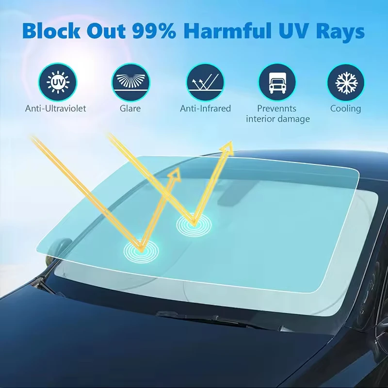Hot Selling Custom Car Sunshade for Tesla All Model Front Window Windshield Sun Shade Best Seller on Amazon