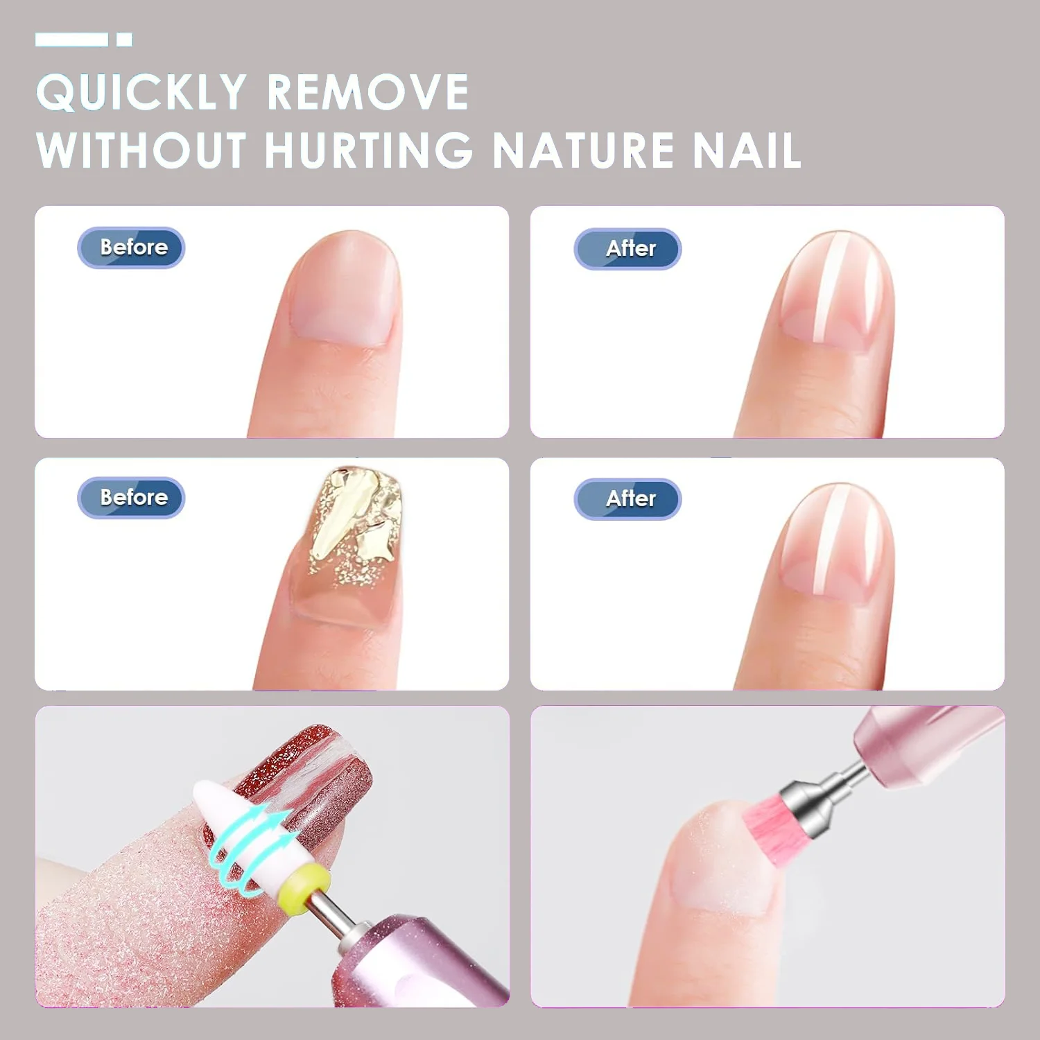 BEAUTY HEART Ceramic Nail Drill Bit Supplies Manicure Pedicure Tool Carving Burrs Ceramic Crown Cuticle For Manicure Polishing